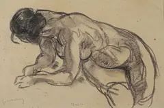 Nu by Pierre Combet-Descombes, 1930, Pastel et fusain, portant le cachet de la signature en bas à gauche, sold May 2023