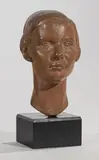 Buste de jeune fille by Marguerite Anne de Blonay, Terre cuite originale patinée, sold May 2023