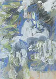 Sans titre by Jacques Poncet, 1962, Gouache sur carton collée sur papier, sold May 2023
