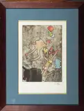 Planche tirée du recueil Mots desserre-freins by Roberto Matta, 1972, Eau-forte et aquatinte sur papier Japon, sold May 2023