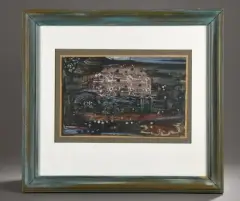Le fantastique intérieur by Eugène Gabritchevsky, Gouache sur papier, sold May 2023