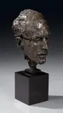 Valéry Giscard d'Estaing by Marie-Thérèse Givaudan, Epreuve d'artiste en bronze à patine brune N°1/4 Godard fondeur, sold Jun 2017