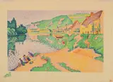 Les Andelys. 1895 by Paul Signac, Lithographie en couleurs sur vélin mince, l'un des, sold Jul 2021