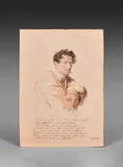 Portrait du comte Vassily Alexeïevich Perovsky (1795 -1857), circa 1824 by Alexandre Pavlovich Brullov, Aquarelle et mine de plomb sur papier, sold Jun 2021
