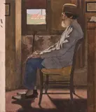 Le père Boyer by Bernard Boutet de Monvel, Plume et encre noire, aquarelle, sold Jun 2021