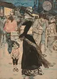 Les cadeaux de Noël by François Clément Sommier Dit Henry Somm, Plume et encre noire, aquarelle, sold Jun 2021