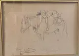 Étude de cheval by Rosa Bonheur, Crayon noir, sold Jun 2021