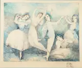 Les fêtes de la Danse by Marie Laurencin, 1937, Lithographie en couleurs avec la signature imprimée, sold Jun 2021
