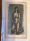 Nu féminin agenouillé by Arno Brecker, Lithographie en couleurs, sold Jun 2021