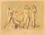 Quatre personnages à l'antique by Arno Brecker, Lithographie en couleurs, sold Jun 2021