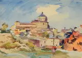 Village du sud by Marcel Parturier, Aquarelle et gouache, sold Jun 2021