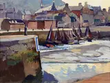 Le port de Honfleur by Marcel Parturier, Aquarelle, sold Jun 2021