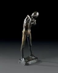 Le petit blessé II by Georges Minne, 1898, Bronze à patine brune nuancée, sold Jun 2014