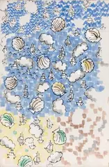 Projet de papier peint by Raoul Dufy, Aquarelle sur traits de crayon, sold Jun 2014
