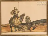 Don Quichotte 18/50 by Claude Weisbuch, Lithographie, sold Jul 2021