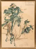 Don Quichotte, 201/250 by Claude Weisbuch, Lithographie, sold Jul 2021