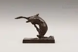 Lièvre boulant by André Becquerel, Bronze à patine brune signé sur la tranche de la terrasse, sold Jul 2021
