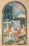 Projet de décoration, Femmes à la fontaine by Léon Cauvy, Gouache, sold Jun 2021