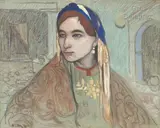 Algéroise dans la casbah by André Suréda, 1916, Pastel sur papier signé et daté, sold Jun 2021