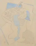 Nature morte by Léopold Survage, Crayon et aquarelle portant une signature, S et une date, sold Dec 2015