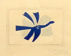 LE CIEL BLEU, 1962. (Vallier 175) by Georges Braque, Lithographie sur Japon, sold Nov 2015