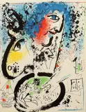 Autoportrait by Marc Chagall, Lithographie en couleurs sur vélin, sold Nov 2015