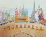 Moscou II by Simon Schwartzenberg, Toile signée en bas à droite, sold Nov 2015