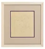 Couple by Lado Gudiashvili, Crayon sur papier, sold Oct 2024