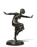 Ludmilla Schollar en Cléopâtre by Boris Frödman-Cluzel, 1909, Bronze à patine brune, sold Oct 2024