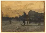 Paris au crépuscule by Luigi Loir, Aquarelle sur papier, sold Jun 2015