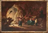 Scène de sorcellerie by Cornelis Saftleven, Panneau de chêne, parqueté, sold Jun 2015