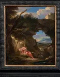 Madeleine en contemplation dans un paysage rocheux by Carlo Antonio Tavella, Toile, sold Jun 2015