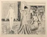 L'attente by Paul Delvaux, Lithographie, sold Jun 2015