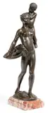 Jeune cueilleuse africaine et son enfant by Arsène Matton, Bronze à patine brun-noir, sold Jun 2015