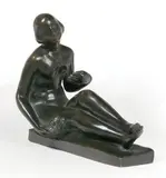 Jeune femme à la toilette by Maurice De Korte, 1919, Bronze patiné, sold Jun 2015