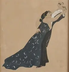 Groteske valse lente by Leo Rauth, 1911, Encre et gouache sur papier, sold Sep 2018