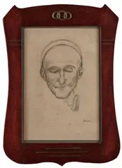 Charles Dullin by Pierre-Georges Jeanniot, Crayon noir, sold Sep 2018