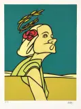 Dialogue dans le paysage by Valerio Adami, 1988, Lithographie signée et numérotée, sold Dec 2023