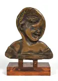 L'Enfant rieur de Donatello compressé by César Baldaccini, 1971, Bronze original, sold Dec 2023