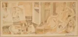 Le modèle by Camille Hilaire, Lithographie sur papier, sold Nov 2023