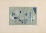 Composition abstraite by Árpád Szenes, Lithographie sur papier, sold Nov 2023