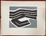 Composition en bleu et beige by Raoul Ubac, Lithographie, sold Nov 2023