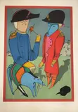 Le Chien conduit by Mihail Chemiakin, Lithographie signée en bas à droite Ed, sold Nov 2023