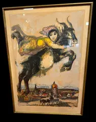 Sans titre by Walter Spitzer, Lithographie la vie au Shtetl, sold Nov 2023