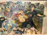 Le peintre au village by Walter Spitzer, Lithographie, épreuve d'artiste, sold Nov 2023