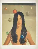 Magisch realisme by Maxime van de Woestijne, Lithographie couleurs, sold Nov 2023