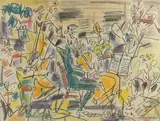 Le concert by Gen Paul, Pastel sur papier, sold Nov 2023