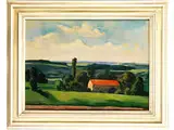 Kirchreit bei Wasserburg Sowie Winterliche Allee (verso) by Otto Geigenberger, oil on canvas, sold Jul 2015