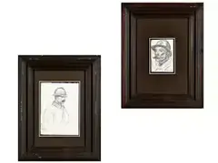 Paar Zeichnungen by Théophile Steinlen, charcoal, offered Jun 2023