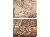 Zwei Grosse Lavierte Zeichnungen by Johann Heinrich Menken, ink, sold Dec 2015